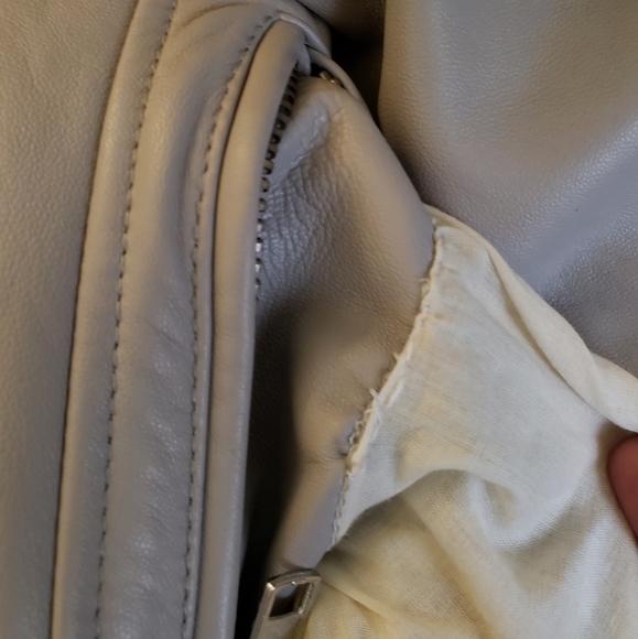 Dylan Gray Dove Leather Jacket Moto Biker S iro - Picture 7 of 8